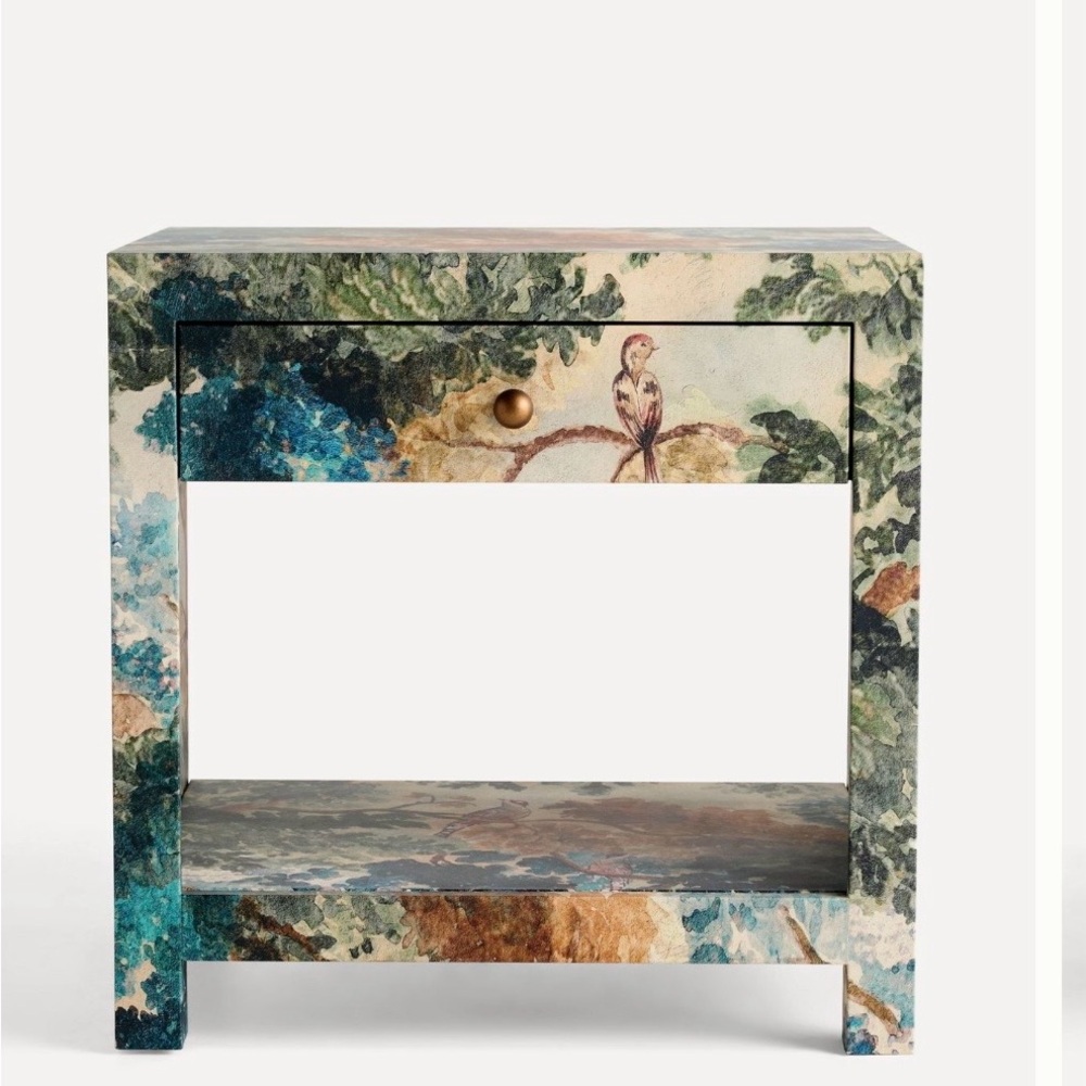 Anthropologie Hale Canvas Open Nightstand